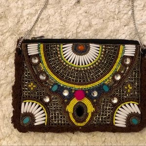 Beaded clutch colorful